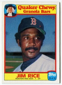 1986 Topps Quaker Chewy Granola Bars #30 Jim Rice Boston Red Sox - Picture 1 of 2
