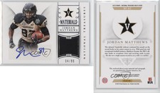 2015 National Treasures College Materials Signatures /99 Jordan Matthews Auto
