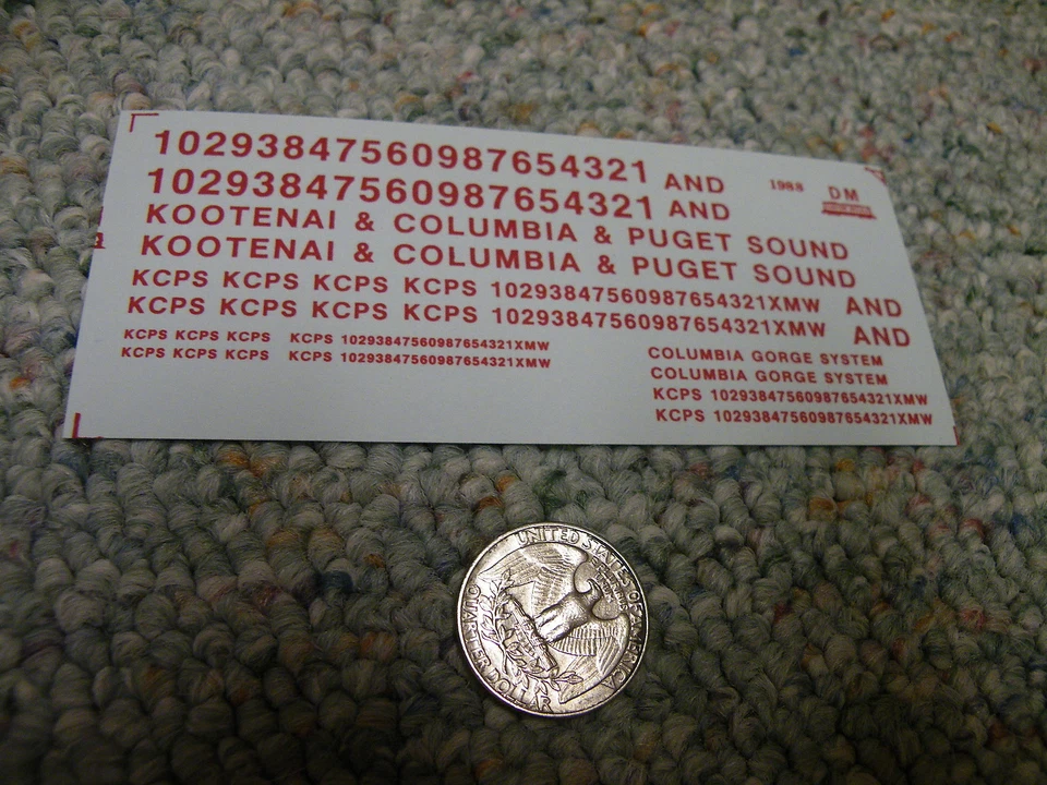 Herald King decals HO Kootenai and Columbia and Puget Sound red  ZZ288 - Image 1 of 1
