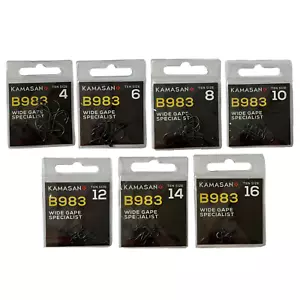 Kamasan B983 Wide Gape Specialist Hooks -Available in all sizes - Picture 1 of 8