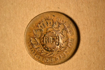 1767 French Colonies Sou- Counterstamped RF- Very Good - Image 1 of 4