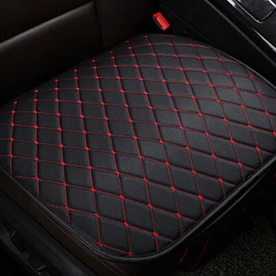 Funda Asiento Auto Cojín Delantero Negro PU+Línea Roja Universal Silla Coche Accesorios Foto 1 de 4