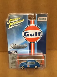 Johnny Lightning Die-cast Collector Gulf 1966 VW Volkswagen Beetle Blue F13 - Picture 1 of 4