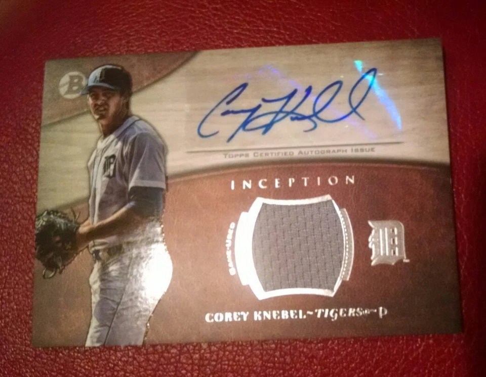 2014 Bowman Inception  Auto Relic #AR-CK Corey Knebel Tigers b12 - Image 1 of 1