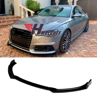 Diffusor Frontlippe Frontspoiler für AUDI A6 C7 S-Line 14-17 Schwarz Glanz - Bild 1 von 4