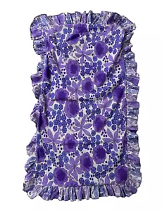 Federa cuscino VINTAGE retrò anni 60/70 floreale viola - nylon viola - Foto 1 di 4