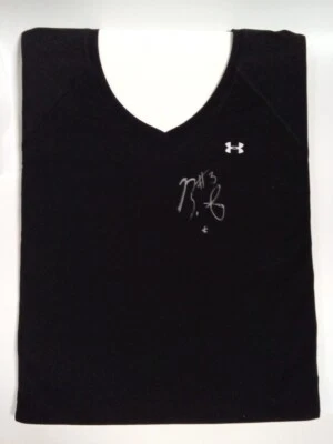Brandon Jennings Autograph UnderArmour V Neck T Shirt Size Men’s Large JSA -1 # - Image 1 of 4
