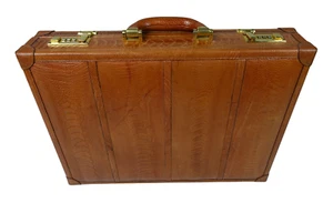 2K RARE OSTRICH LEG NEW SKIN ATTACHE CASE EXOTIC BRIEFCASE SWAYNE MENS CROCODILE - Picture 1 of 24