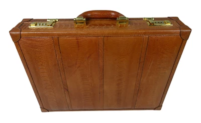 2K RARO PIERNA DE AVESTRUZ NUEVO ESTUCHE ADJUNTO PIEL MALETÍN EXÓTICO SWAYNE PARA HOMBRES COCODRILO Foto 1 de 4