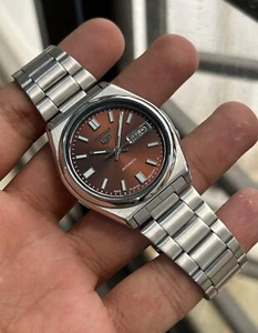 Seiko 5 Automatic 17 Jewels Brown Dial(Changed) Japan Men's Wrist Watch Cal-7009 - Picture 1 of 10