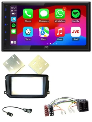 JVC Bluetooth 2DIN MP3 DAB USB Autoradio für Smart ForTwo 2010-2015 ISO - Bild 1 von 4