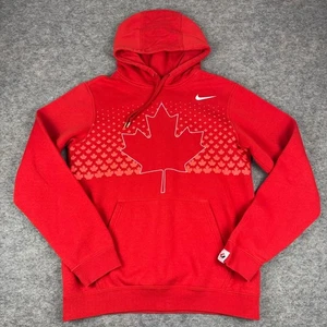 Nike Team Canada Hockey Fleece Hoodie Pullover Red Mens Small S - Picture 1 of 12