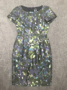 J.Crew Unique Womens EUC Pencil Wool Silk Blend Water Colored Dress Size 2 - Picture 1 of 7