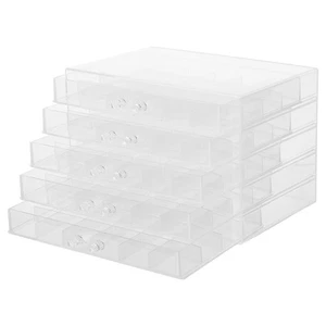 Earring Organizer Box: Transparent Acrylic Jewelry Storage Holder with - Picture 1 of 17