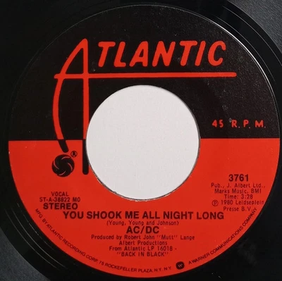 AC/DC - You Shook Me All Night Long 45. Atlantic US. 1980 Hard Rock/Metal - Image 1 of 2