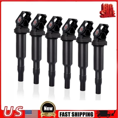 Paquete de 6 bobinas de encendido para BMW 335i 535i xDrive 135i X3 X5 X6 3,0 L reemplaza UF592 Foto 1 de 4