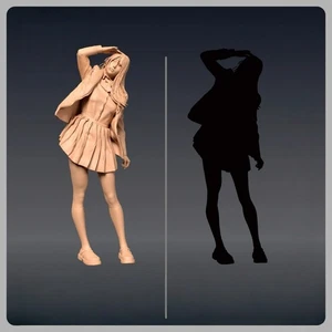 Modellino in miniatura 1:43 1:64 1:18 1:24 1:12 JK Skirt Girl per auto veicoli - Foto 1 di 4
