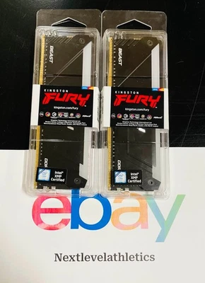 [2 módulos] Kingston FURY Beast 8 GB DDR4 3600 MHz CL17 RAM KF436C17BB2A/8 de escritorio Foto 1 de 4