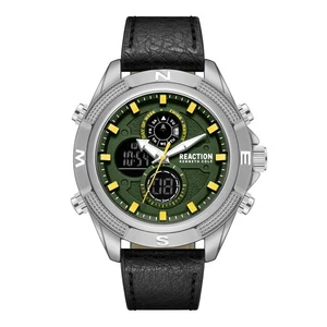 Kenneth Cole Reaction Hombre Analógico Digital Reloj Correa Cuero KRWGD7006103 - Imagen 1 de 2