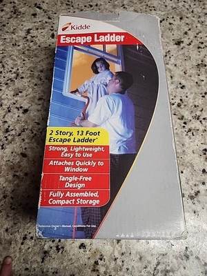 Escalera de escape de emergencia Kidde 2 pisos 13 pies hogar escalera ganchos a ventana  Foto 1 de 4