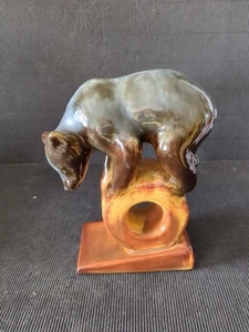 VINTAGE USSR KONAKOVA CERAMIC CIRCUS BEAR FIGURINE/ORNAMENT - Picture 1 of 8