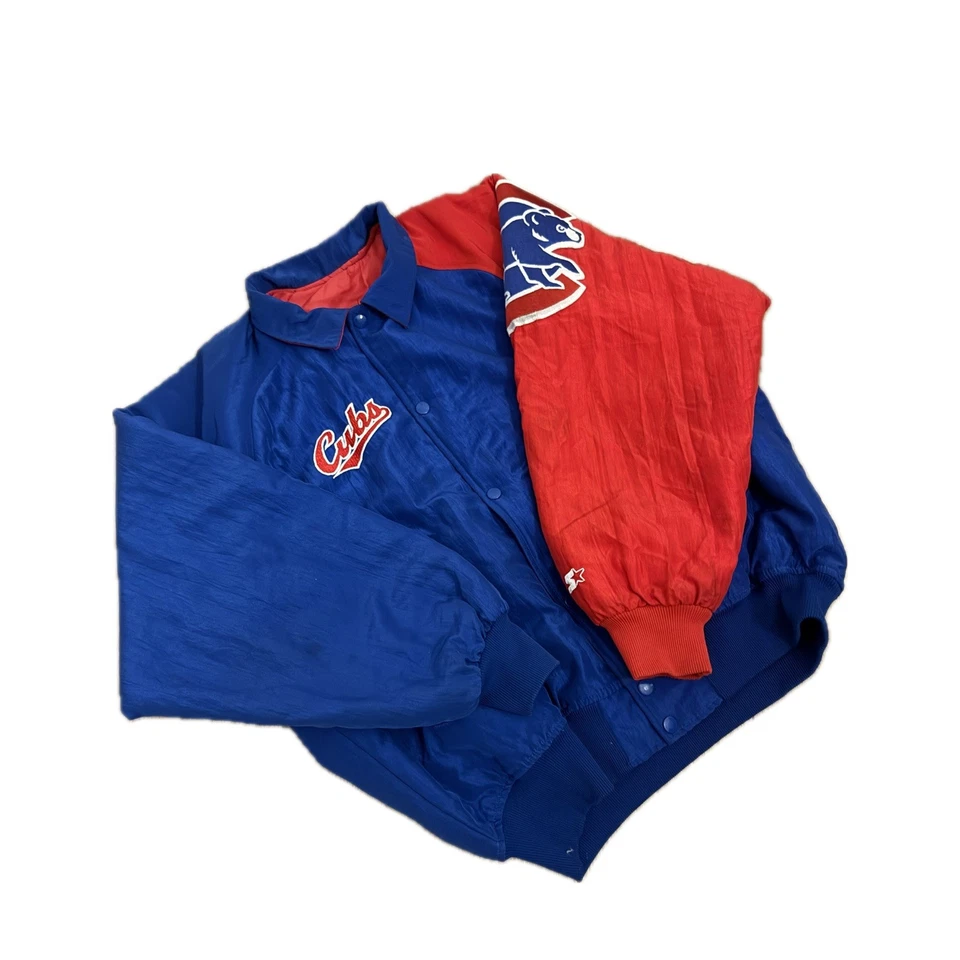 VINTAGE Starter Diamond Collection Chicago Cubs Jacket Adult Size L Mens 90s - Image 1 of 4