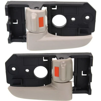 New Set of 2 Door Handles Front or Rear Driver & Passenger Side Beige Sedan Pair - Image 1 of 4