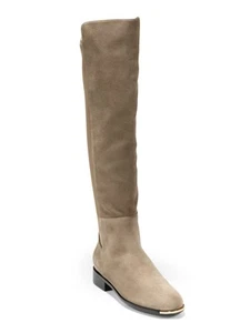 COLE HAAN Womens Gray Stretch Panel Huntington Round Toe Block Heel Boots 6.5 B - Picture 1 of 8