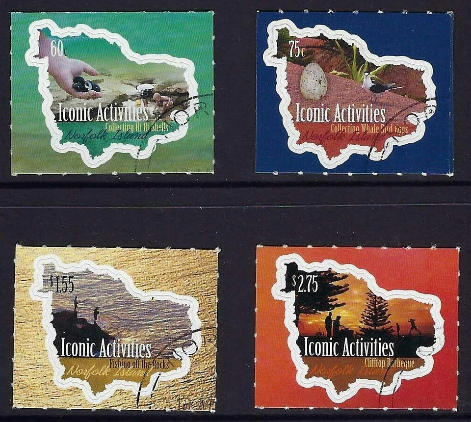 2012 Norfolk Island SG#1139/42 Iconic Activities P&S booklet set of 4 CTO Foto 1 de 1
