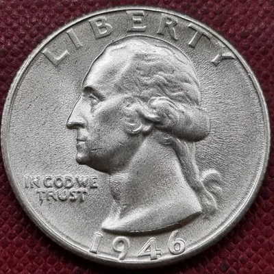 1946 D Washington Quarter 25c Silver High Grade UNC Uncirculated #95068 - Image 1 of 2