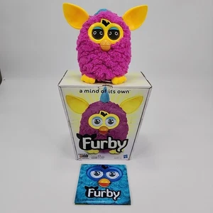 Furby Boom (2012) Flare Hot Pink Yellow Blue W/ Box And Manual Tested Working - Picture 1 of 12