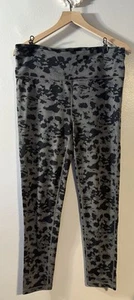 Womens Leggings Size XL Mono b Black And Gray Patterned Workout Casual Pants - Picture 1 of 4