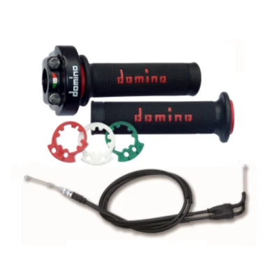 Empuñaduras y cables rojos acelerador de acción rápida Domino XM2 Yamaha YZF-R1 M 2015-2019 Foto 1 de 3