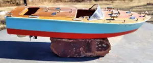 IMP Battery Powered Toy Boat Horseshoe magnet Motor 1950's 16 in long - Picture 1 of 13