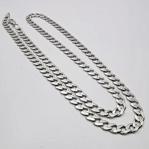 Vintage ausgefallene 925 Sterling Silber Kette Halskette, signiert feiner Schmuck - Bild 1 von 6