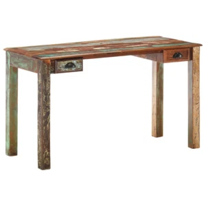 51.2" Solid Reclaimed Wood Desk - Rustic Writing Desk, Durable & Eco-Friendly - Picture 1 of 11