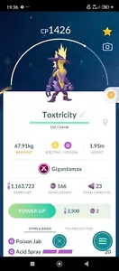 Gigantamax Toxtricity Pokémon Go Trade - Picture 1 of 3