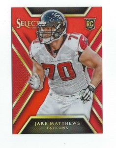2014 Select Prizm Orange #102 Jake Matthews Rookie Falcons /75