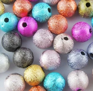 Lot 10 PERLE STARDUST 10mm Mixte Creation Bijoux, bracelet. Multicolore 10 mm - Imagen 1 de 3