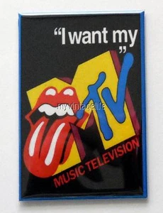 "I Want My MTV Logotipo 2"" x 3"" Refrigerador IMÁN Arte Rolling Stones" de colección - Imagen 1 de 1