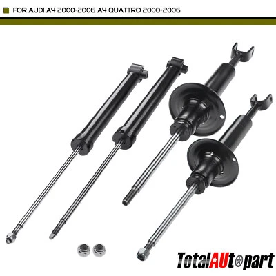 Juego de 4 Amortiguadores para Audi A4 2003-2006 FWD A4 Quattro AWD Delantero y Trasero Foto 1 de 4