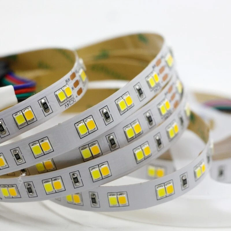 5M 24V Double Color 2835 LED Strip light CRI 95 Flexible Tape CW/WW Dual CCT - Image 1 of 4