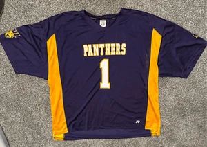 Unisex Northern Iowa UNI Panthers #1 Football Jersey Russell Size 2XL XXL - Picture 1 of 7