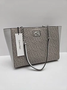 Calvin Klein Medium Monogram Tote Handbag H0GAJWX1, NWT, MSRP - $228 - Picture 1 of 11