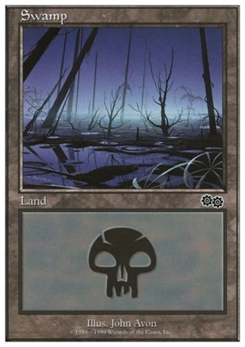 Swamp (Spoked Wheel) ~ Heavily Played Battle Royale MTG Magic UltimateMTG Land C - Image 1 of 1
