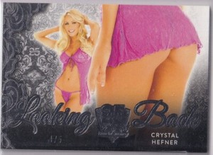 CRYSTAL HEFNER 2018 BENCHWARMER LOOKING BACK BUTT SILVER FOIL SP 4/5 NICE