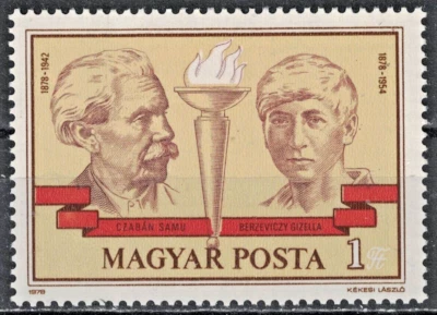 HUNGRÍA: 1978 SC#2552 MH Samu Czaban y Gizella Berzeviczy, té comunista AJ737 Foto 1 de 2