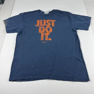 VTG Team Nike Just Do It Shirt Extra Large Blue Orange Thrashed Short Sleeve Tee - Picture 1 of 13