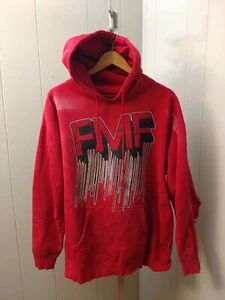 FMF Drip Hoodie - Red | XL distressed faded vintage - Picture 1 of 4