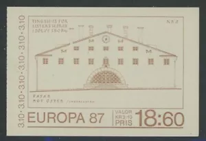 Svezia 1987 18,60 kr libretto architettura Europa Sc# 1630a nuovo di zecca - Foto 1 di 1